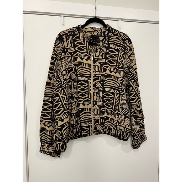 Ashley Stewart Patterned Linen Jacket Sz 20 - Picture 1 of 3